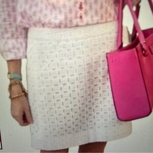 J Crew white eyelet mini skirt, 4.